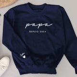 Meilleur papa - Sweat personnalisé pour papa et papy avec prénoms