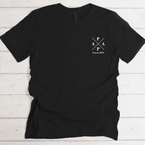 T-shirt noir personnalisable avec ton design – fabriqué par Love & Faith