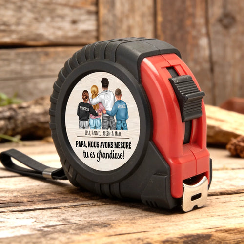 Mètre ruban personnalisé 5 mètres imprimé pour la Fête des Pères avec fonction de verrouillage, design – Motiv 2
