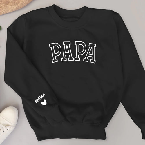 Sweat personnalisé Pour Papa avec prénoms, impression DTF haute qualité, cadeau pour père et grand-père