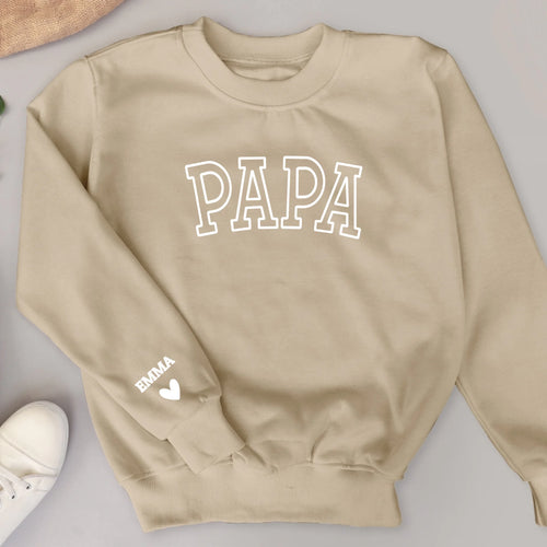 Sweat personnalisé Pour Papa avec prénoms, impression DTF haute qualité, cadeau pour père et grand-père – Motiv 2