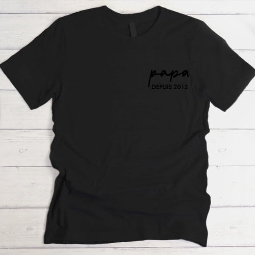 T-shirt noir personnalisable avec ton design – fabriqué par Love & Faith