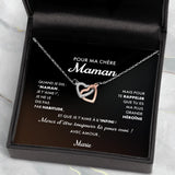 Chaîne personnalisée Maman et Mamie en Argent Sterling S925 avec zirconia et prénoms gravés, écrin cadeau inclus – Motiv 10