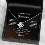 Chaîne couple personnalisée argent Sterling S925 avec zirconia, fermoir mousqueton et boîte cadeau – Motiv 7