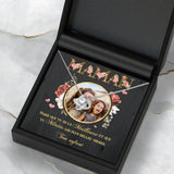 Chaîne personnalisée maman Parents-Chaîne argent Sterling S925 avec zirconia, écrin cadeau et gravure de prénoms – Motiv 9
