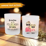 Pour Mamie - Grands-parent-Verre à bougie imprimé