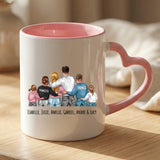 Tasse bicolore personnalisée pour maman et mamie avec impression panoramique et prénoms gravés – Motiv 22