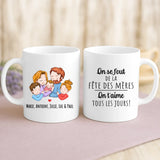 Cadeau personnalisé - mug blanc avec message et prénoms imprimés – idée cadeau unique de Love & Faith