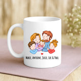 Cadeau personnalisé - mug blanc avec message et prénoms imprimés – idée cadeau unique de Love & Faith