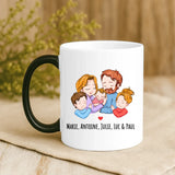 Cadeau personnalisé - mug magique avec changement de couleur thermique et prénom imprimé – idée cadeau originale de Love & Faith