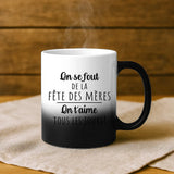 Cadeau personnalisé - mug magique avec changement de couleur thermique et prénom imprimé – idée cadeau originale de Love & Faith