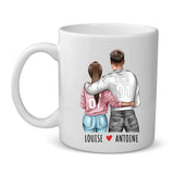 Avec toi - Tasse personnalisée pour couple avec phrases amusantes