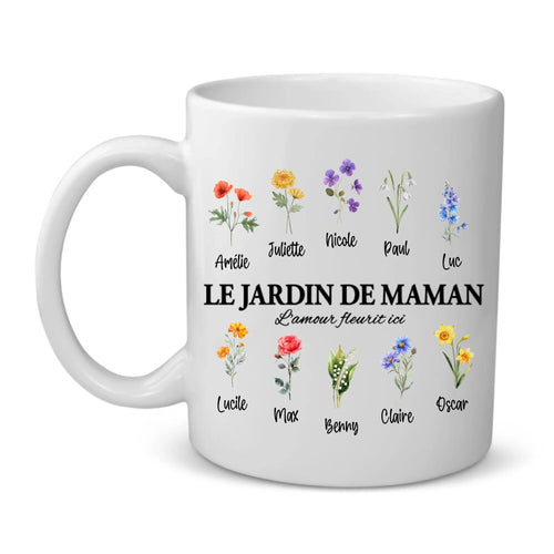 Tasse personnalisée Les fleurs de Mamie pour Maman et Mamie avec prénoms – Motiv 2