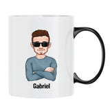Tasse personnalisée pour papa avec texte Légende mari papa grand-père, impression sublimation résistante – Motiv 9