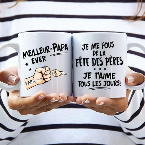 Tasse personnalisée Papa Meilleur Papa Ever avec impression sublimation