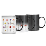 Tasse personnalisée avec prénoms et fleurs, design L'amour grandit ici – Motiv 7