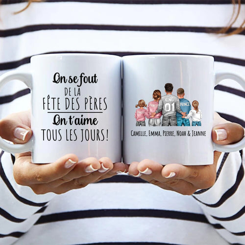 Tasse personnalisée pour la Fête des Pères avec design custom, résistant lave-vaisselle