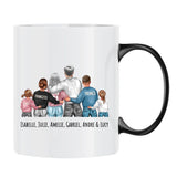 Tasse parents personnalisable Notre mère avec prénoms, design sublimation, résistante lave-vaisselle – Motiv 9