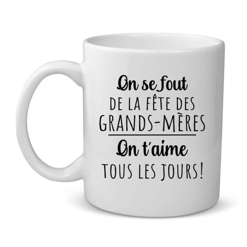 Tasse personnalisée Grands-parents On t'aime avec prénoms customisables, résistante lave-vaisselle – Motiv 2