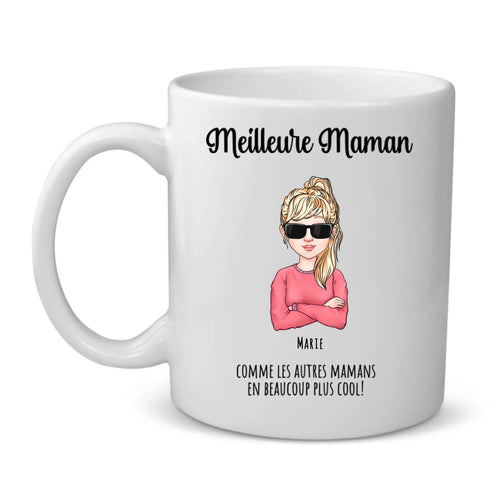 Tasse personnalisée Mamie tu es la meilleure pour grands-parents avec prénoms gravés – Motiv 2