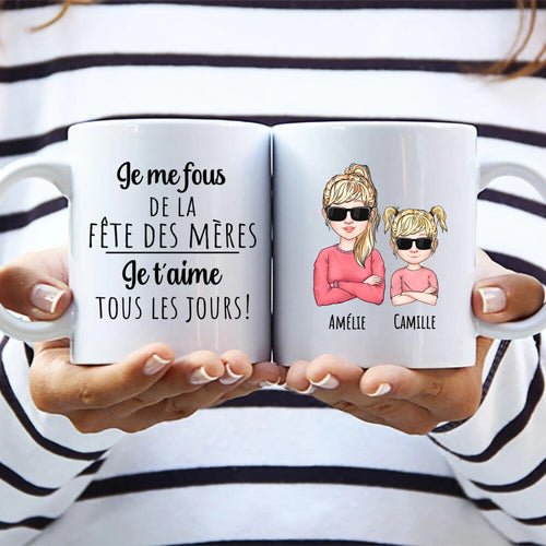 Tasse personnalisée Pour mamie Parents avec prénoms customisés et design unique, résistante lave-vaisselle