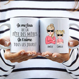 Tasse personnalisée Pour mamie Parents avec prénoms customisés et design unique, résistante lave-vaisselle