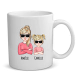 Tasse personnalisée Pour mamie Parents avec prénoms customisés et design unique, résistante lave-vaisselle – Motiv 3