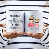 Tasse personnalisée Pour mamie Parents avec prénoms customisés et design unique, résistante lave-vaisselle – Motiv 4