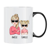 Tasse personnalisée Pour mamie Parents avec prénoms customisés et design unique, résistante lave-vaisselle – Motiv 9