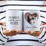 Tasse personnalisée Famille La maison du cœur avec prénoms et design sublimé – Motiv 4