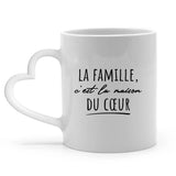 Tasse personnalisée Famille La maison du cœur avec prénoms et design sublimé – Motiv 5