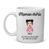 Tasse personnalisée Grands-parents Mamie Chérie avec prénoms gravés, sublimation – Motiv 2