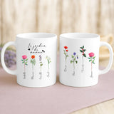 Cadeau personnalisé - mug blanc avec message et prénoms imprimés – idée cadeau unique de Love & Faith