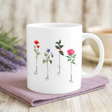 Cadeau personnalisé - mug blanc avec message et prénoms imprimés – idée cadeau unique de Love & Faith