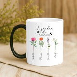 Cadeau personnalisé - mug magique avec changement de couleur thermique et prénom imprimé – idée cadeau originale de Love & Faith