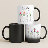 Cadeau personnalisé - mug magique avec changement de couleur thermique et prénom imprimé – idée cadeau originale de Love & Faith