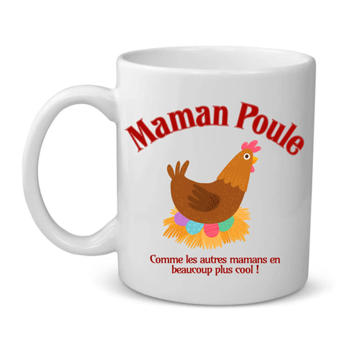 Tasse personnalisable Maman Poule avec prénoms parents, impression sublimatoire – Motiv 2