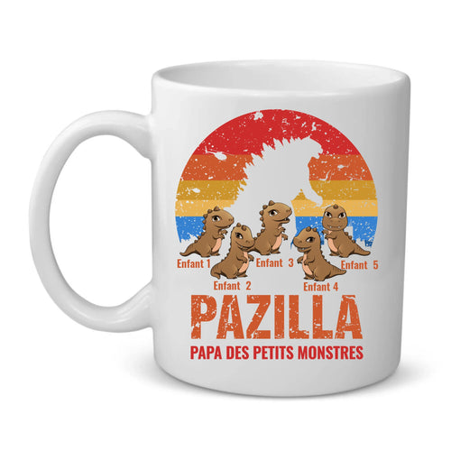 Tasse Parents personnalisée Pazilla avec prénoms, cadeau papa papy sublimation – Motiv 2