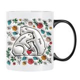 Tasse personnalisée Famille Ours effet 3D grand-mère maman avec prénoms customisables – Motiv 4