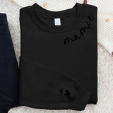 Sweat personnalisé Mamie Famille avec prénoms customisables, matière premium douce – Motiv 5