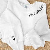Sweat personnalisé Mamie Famille avec prénoms customisables, matière premium douce – Motiv 8