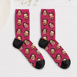 Chaussettes personnalisées pour couples avec photo et prénoms, impression couvrante, design unique – Motiv 2