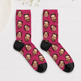 Chaussettes personnalisées pour couples avec photo et prénoms, impression couvrante, design unique – Motiv 4