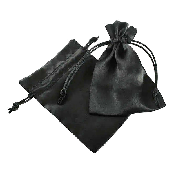 Sac cadeau en satin noir